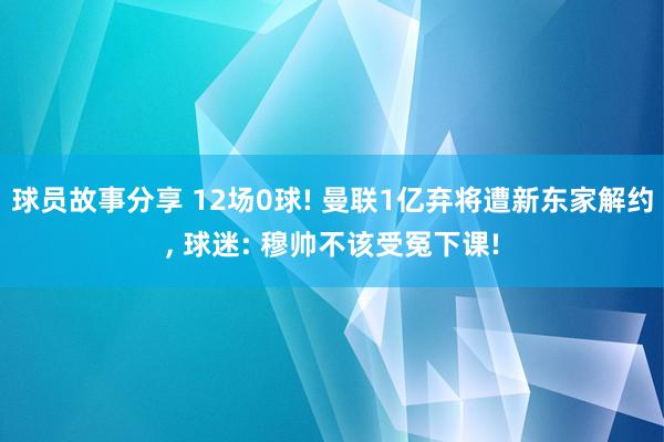 球员故事分享 12场0球! 曼联1亿弃将遭新东家解约, 球迷: 穆帅不该受冤下课!