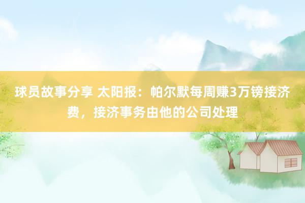 球员故事分享 太阳报：帕尔默每周赚3万镑接济费，接济事务由他的公司处理