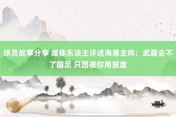 球员故事分享 媒体东谈主评述海港主帅：武磊去不了国足 只因被你用报废